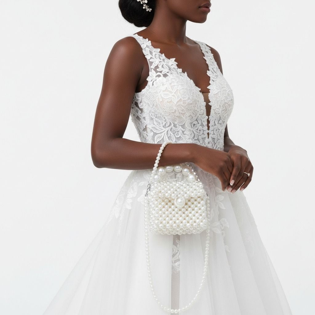 Micro Top Handle White Pearl Woven Handmade Bag