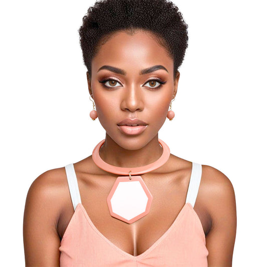 Customizable Pink Geometric Pendant - Premium Wholesale Jewelry from Pinktown - Just $14! Shop now at chiquestyles