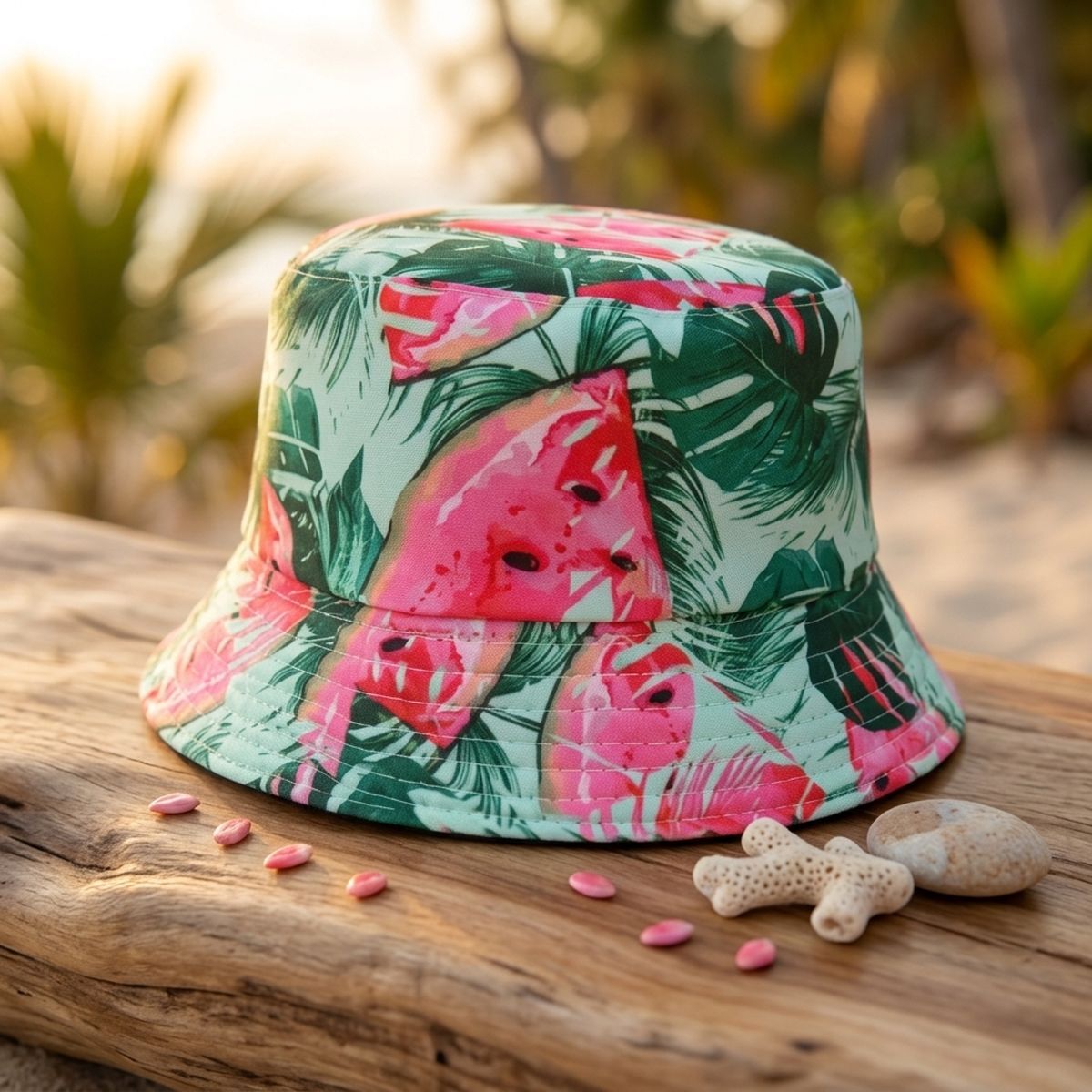 Green Watermelon Reversible Bucket Hat