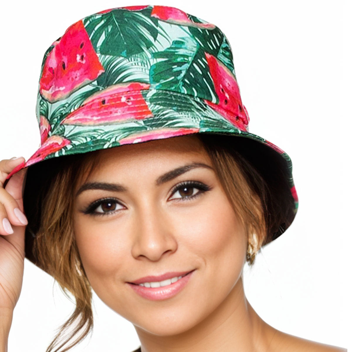 Green Watermelon Reversible Bucket Hat - Premium Wholesale Fashion Accessories from Pinktown - Just $13! Shop now at chiquestyles