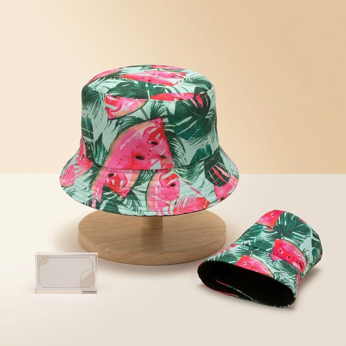 Green Watermelon Reversible Bucket Hat