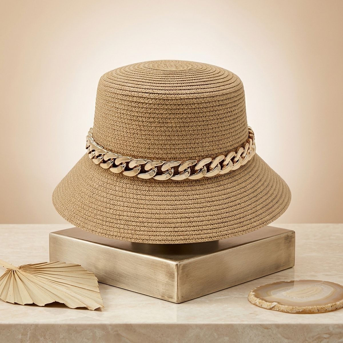 Gold Chain Camel Bucket Hat