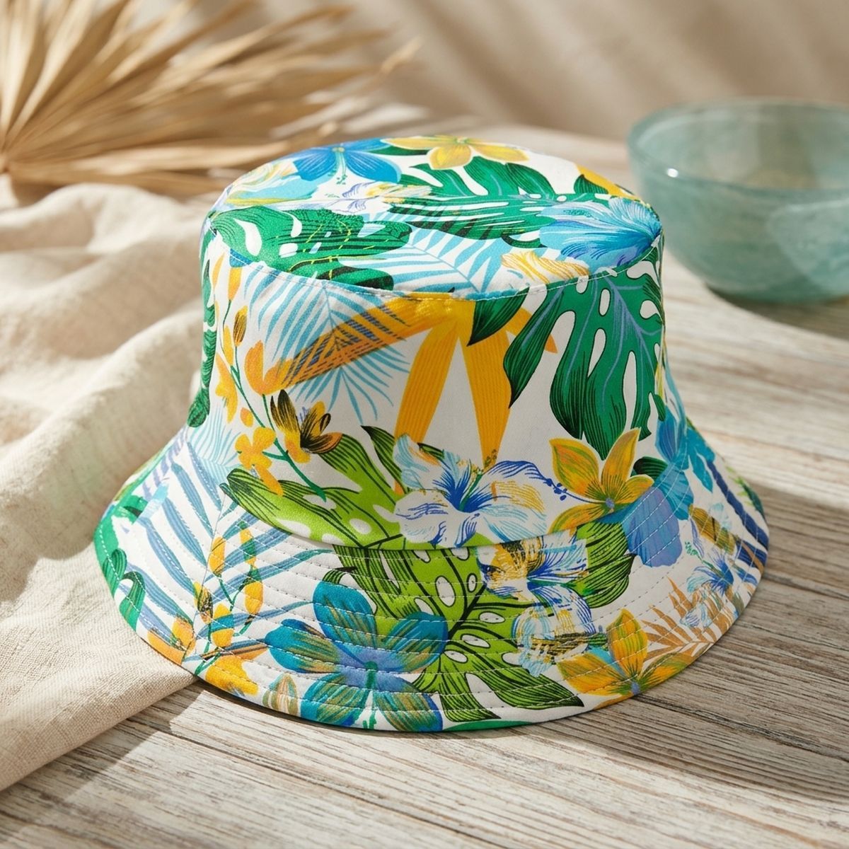 Green Tropical Reversible Hat