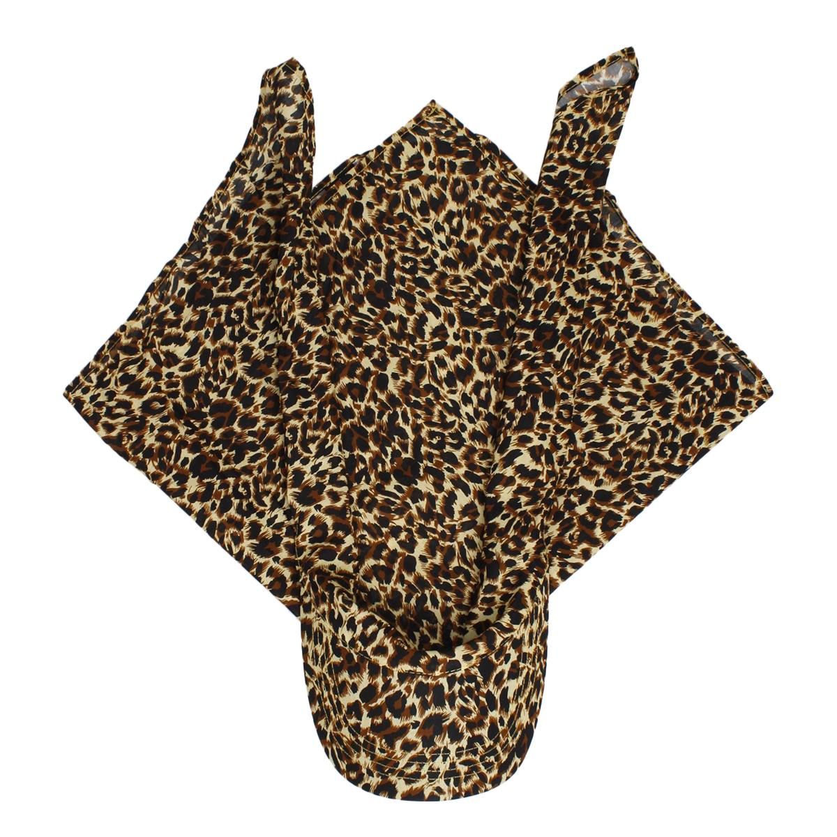 Scarf Baseball Cap Leopard Print Hat for Women