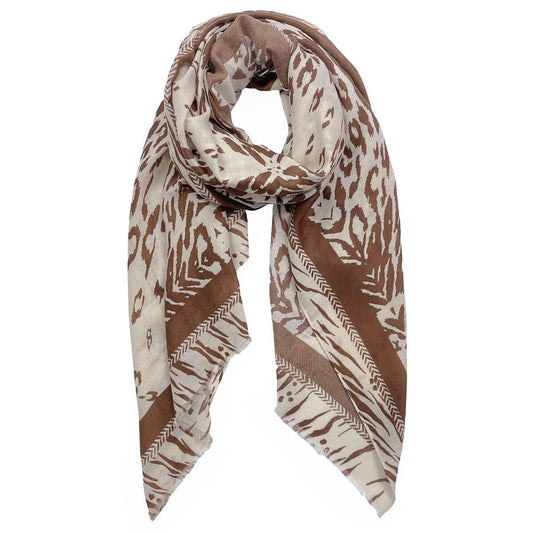 Scarf Wrap Animal Print Brown for Women - Premium Wholesale Fashion Accessories from Pinktown - Just $17! Shop now at chiquestyles