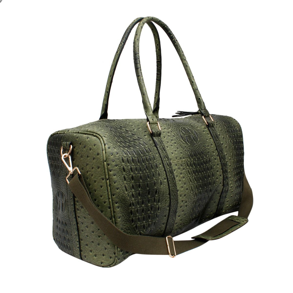 Duffel XL Olive Ostrich Overnight Weekender Bag