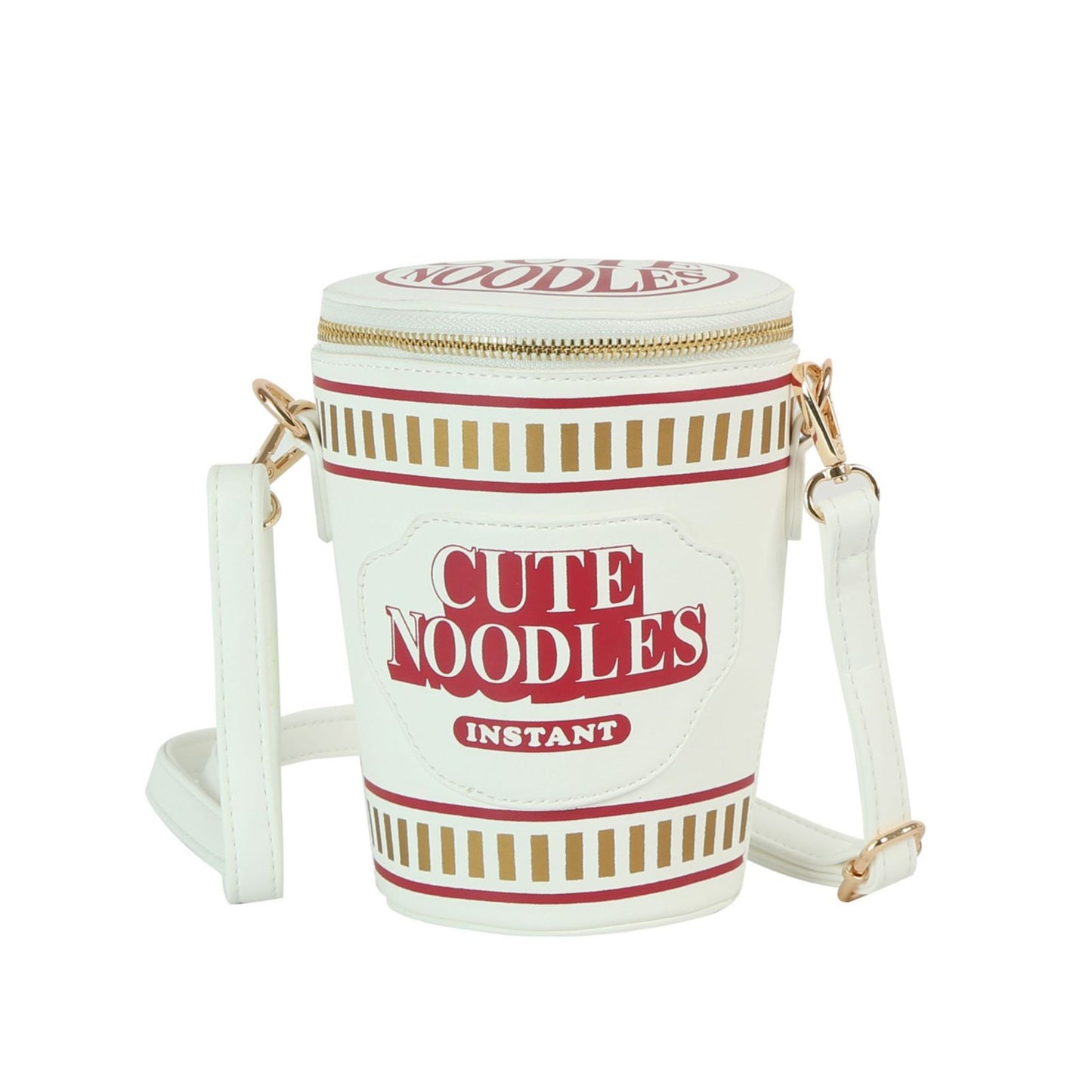 Crossbody White Cup Noodles Shaped Clutch Bag