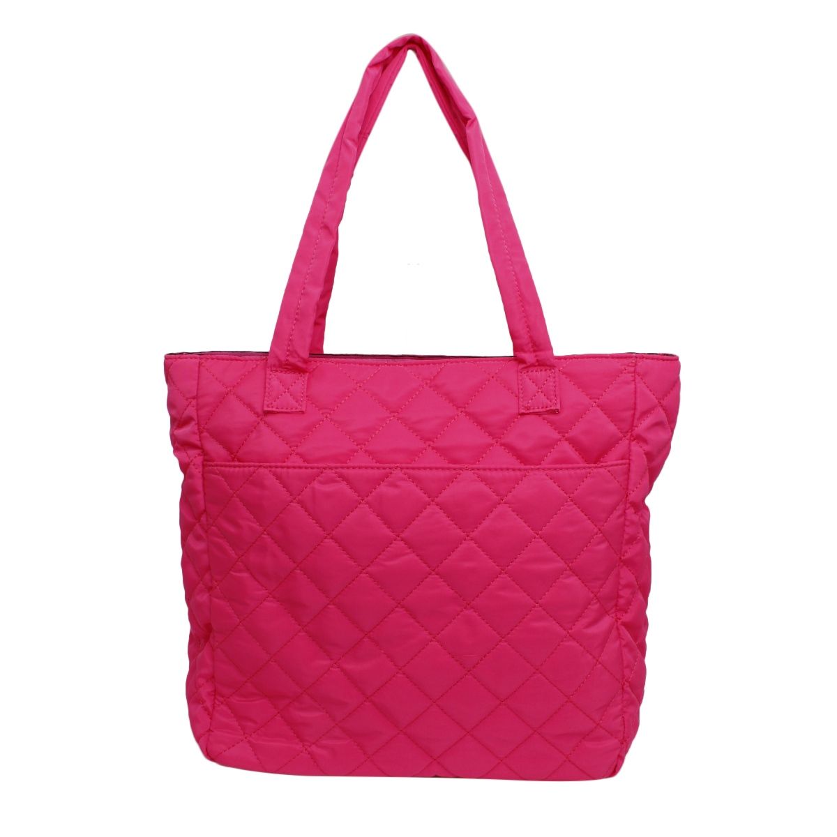 Tote Bag Fuchsia Quilted Large Pocket Travel Purse