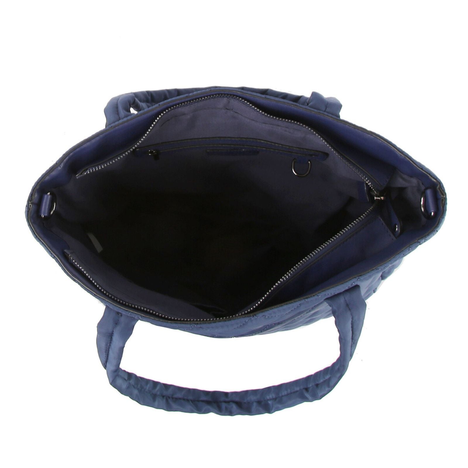 Tote Bag Navy Quilted Large Pocket Travel Purse