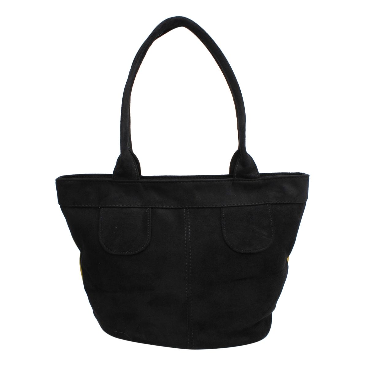 Tote Bag Burgundy Suede Black Trim Shoulder Purse