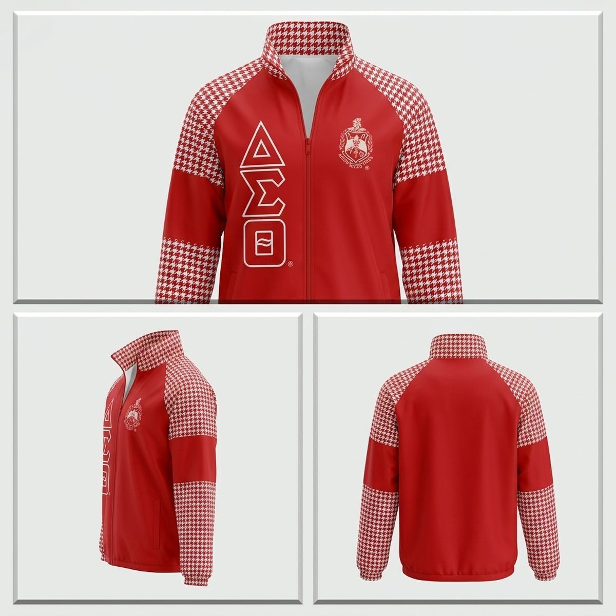DST Greek Apparel Medium Red Windbreaker Jacket