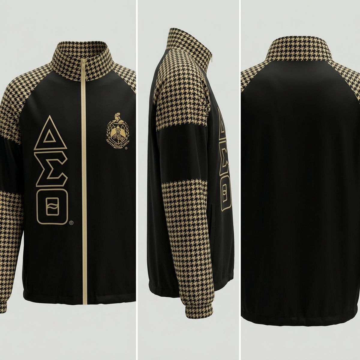 DST Greek Apparel Small Black Windbreaker Jacket