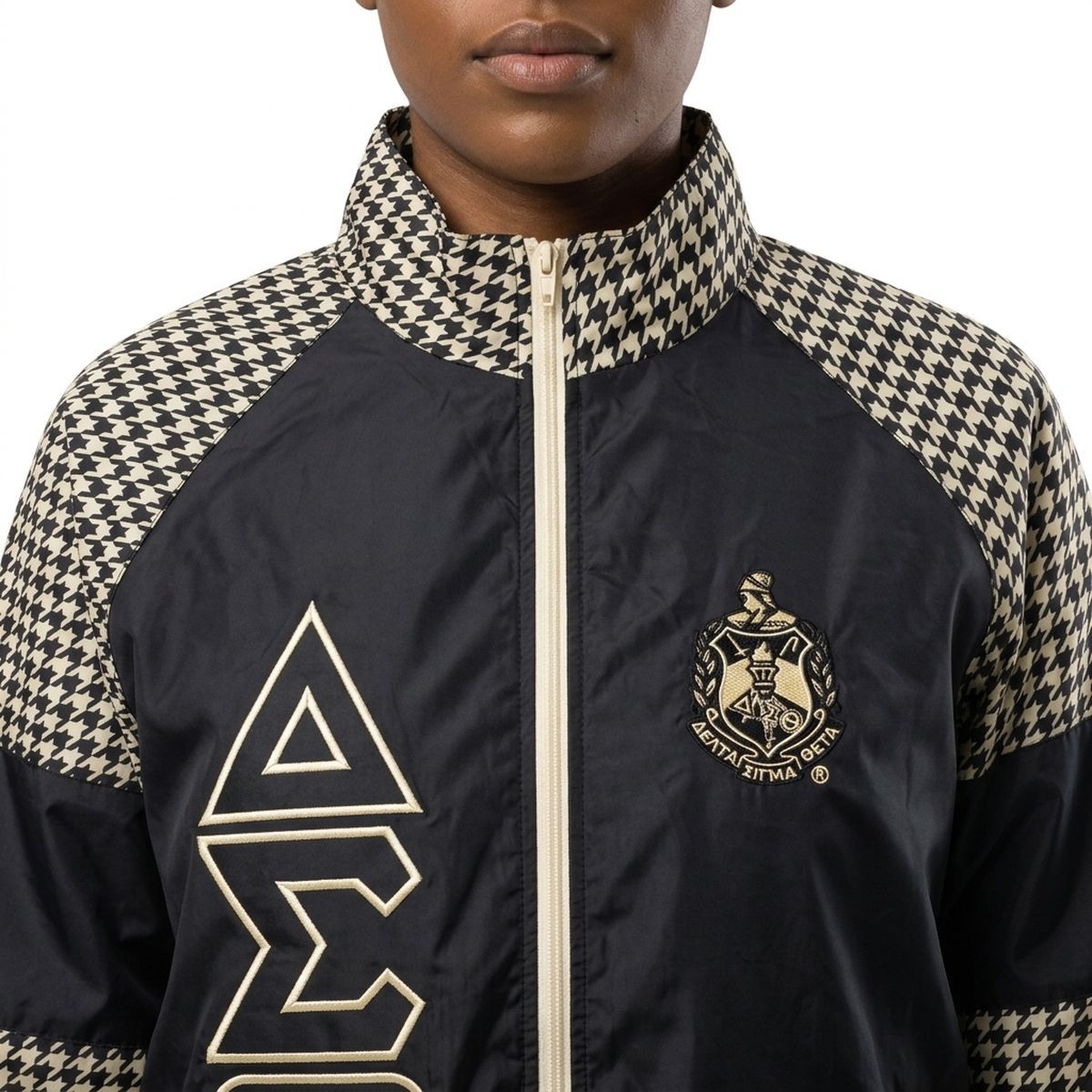 DST Greek Apparel Small Black Windbreaker Jacket