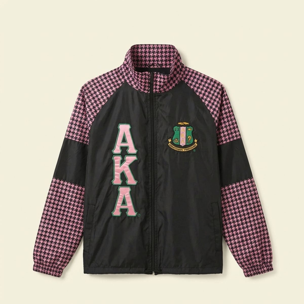 AKA Greek Apparel Small Black Windbreaker Jacket