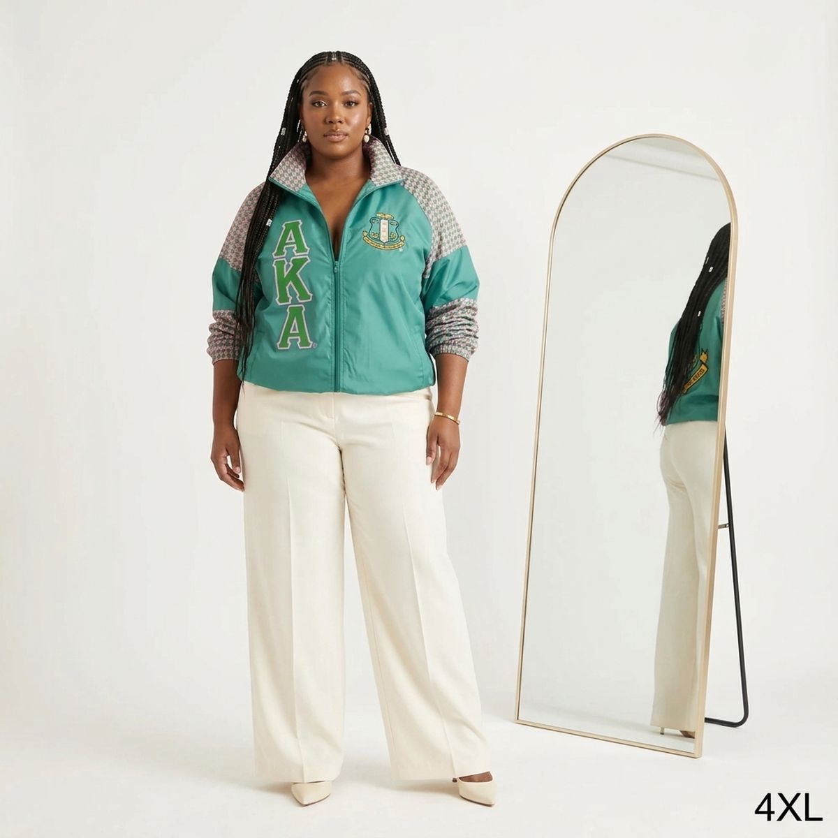 AKA Greek Apparel 4XL Green Windbreaker Jacket