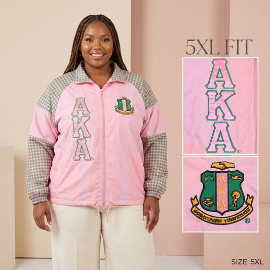 AKA Greek Apparel 5XL Pink Windbreaker Jacket