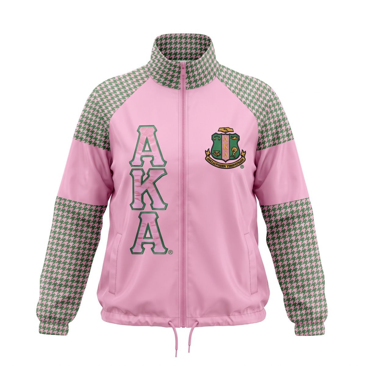 AKA Greek Apparel Large Pink Windbreaker Jacket