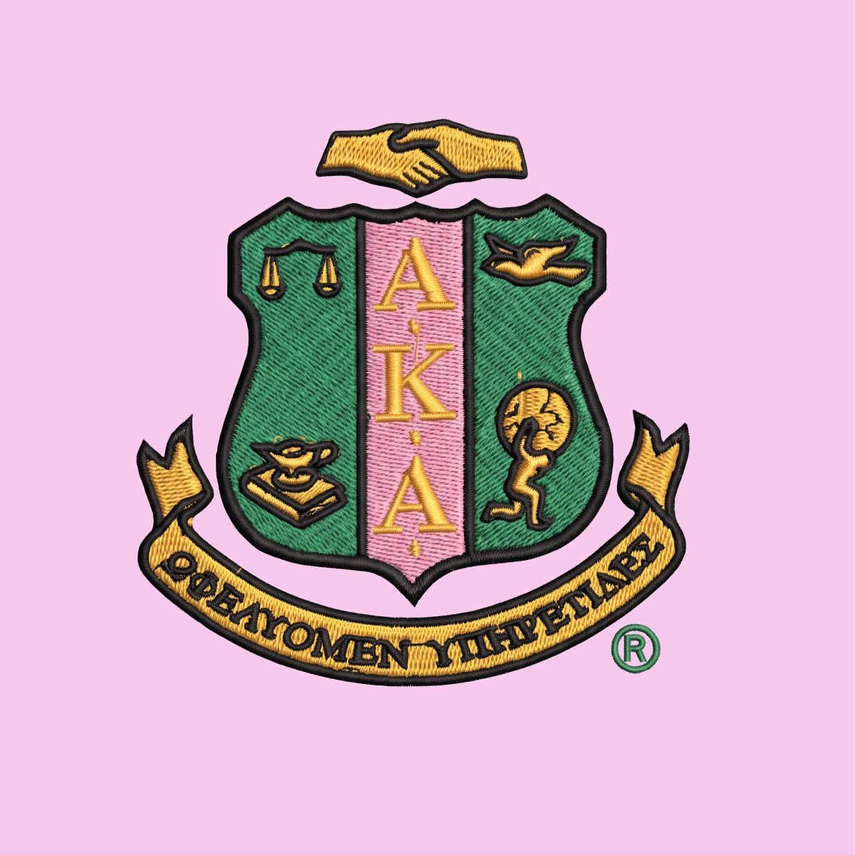 AKA Greek Apparel Medium Pink Windbreaker Jacket