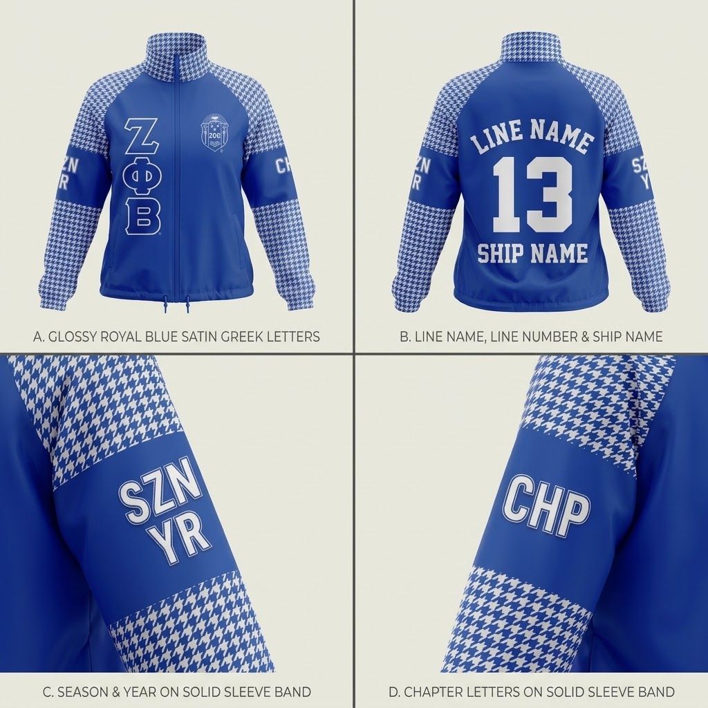 ZPB Apparel 4XL Royal Blue Windbreaker Jacket