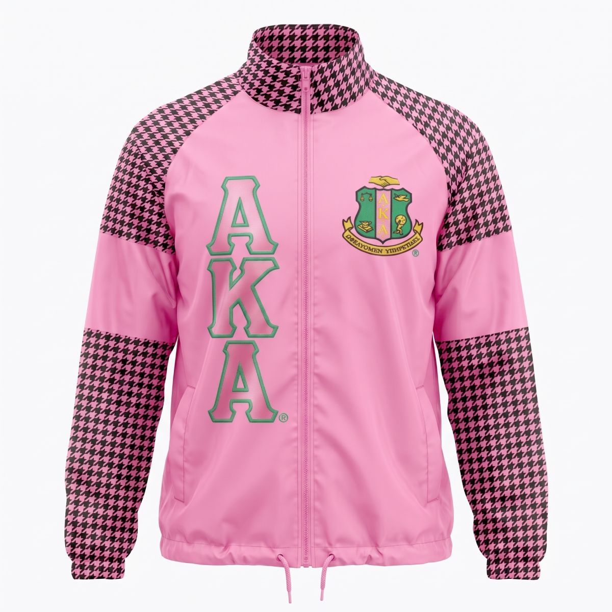 AKA Apparel 4XL Pink & Black Windbreaker Jacket