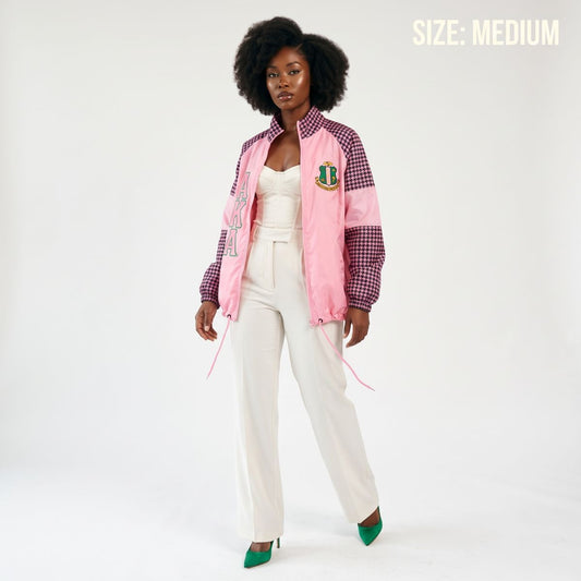 AKA Apparel Medium Pink & Black Windbreaker Jacket