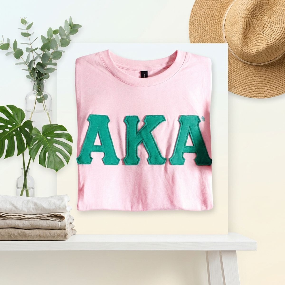 AKA Embroidered Patch XL T-Shirt Sorority Apparel