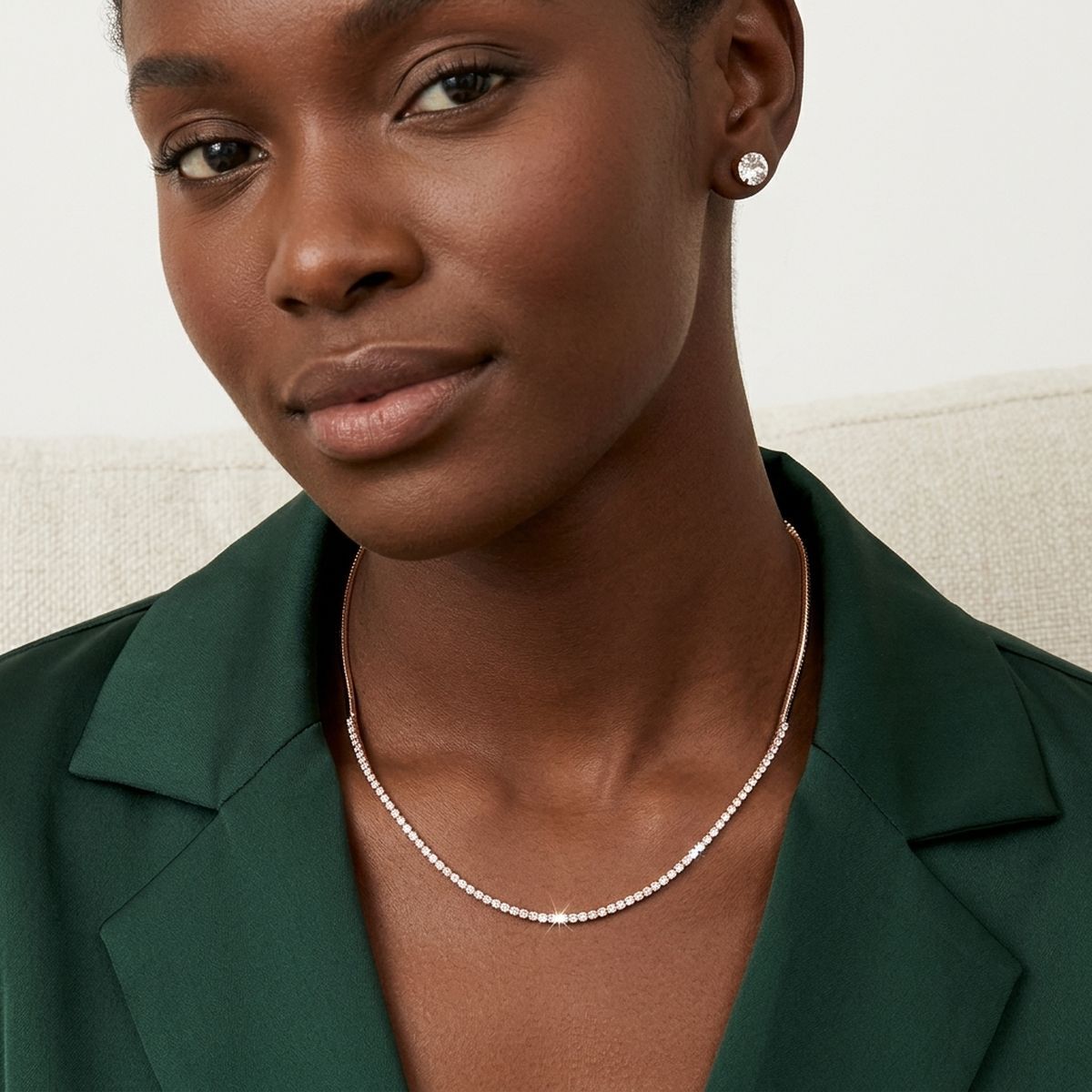 Clear Stone Elegant Necklace Set