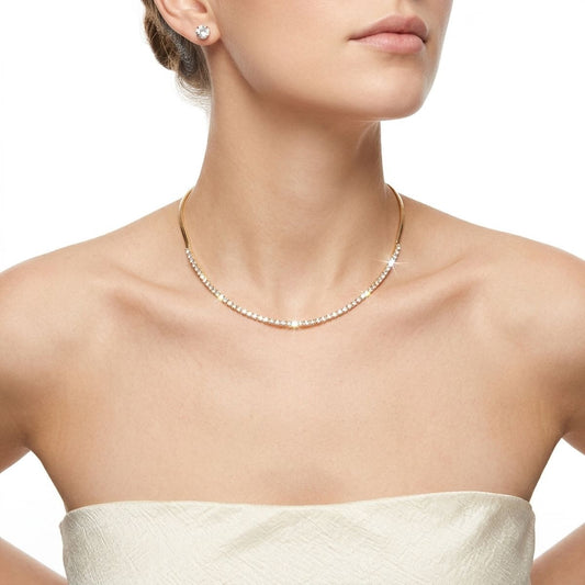 Clear Stone Elegant Necklace Set