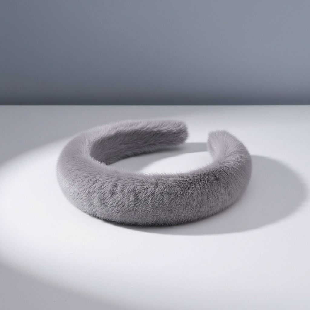 Slate Gray Fur Headband