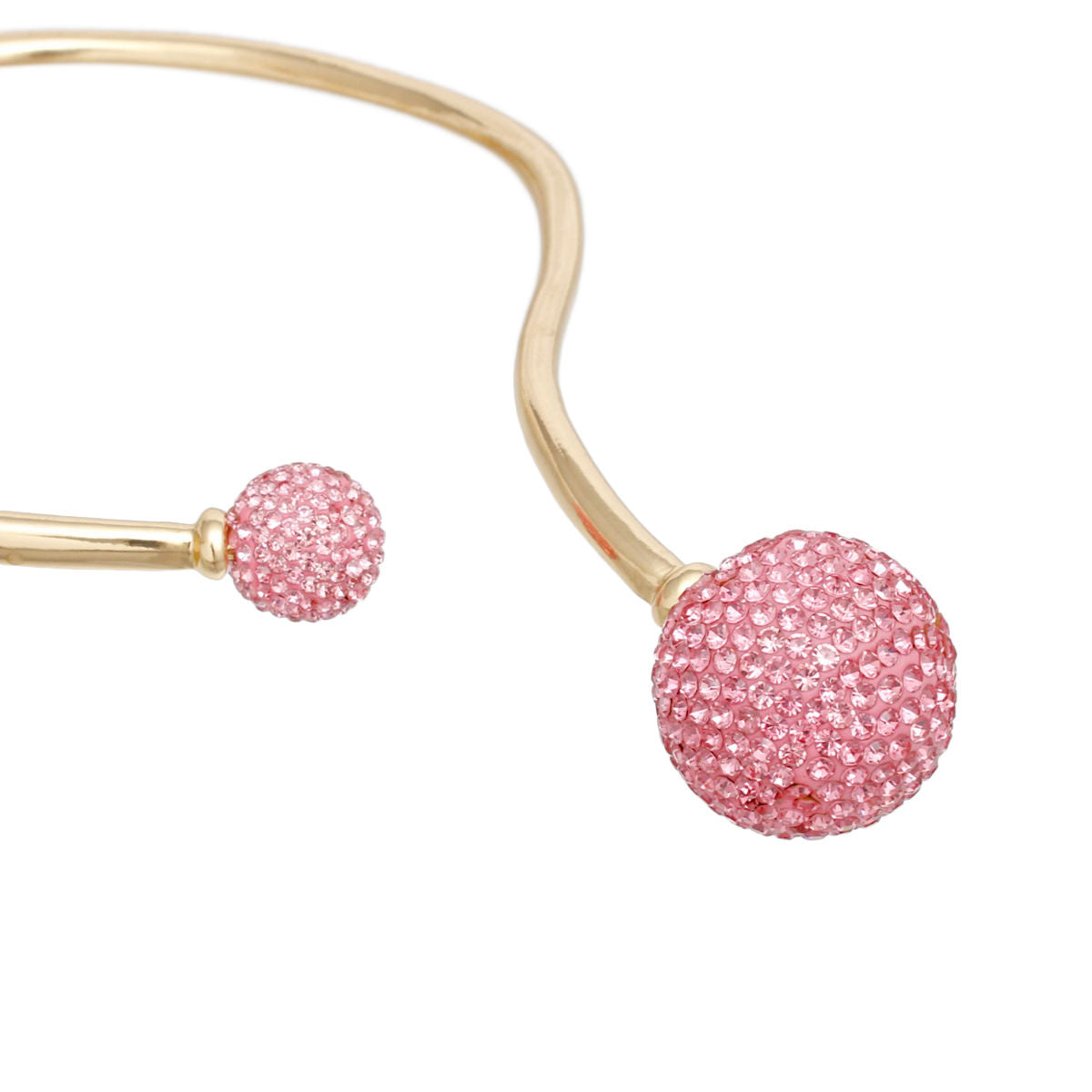 Choker Pink Disco Ball Hinge Necklace for Women