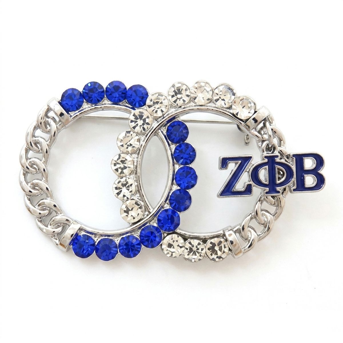 Zeta Phi Beta Circles Rhinestone Brooch