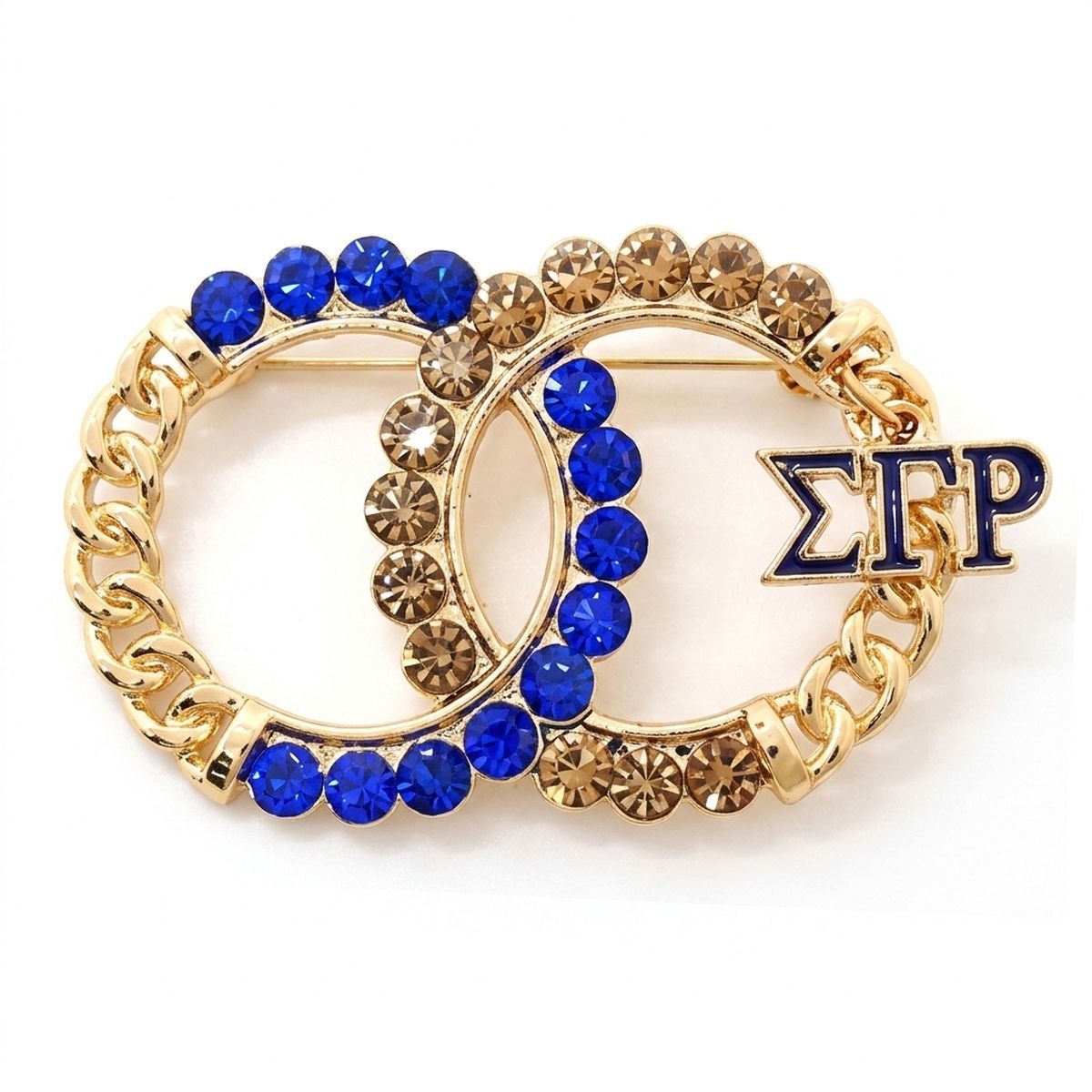 Sigma Gamma Rho Circles Rhinestone Brooch