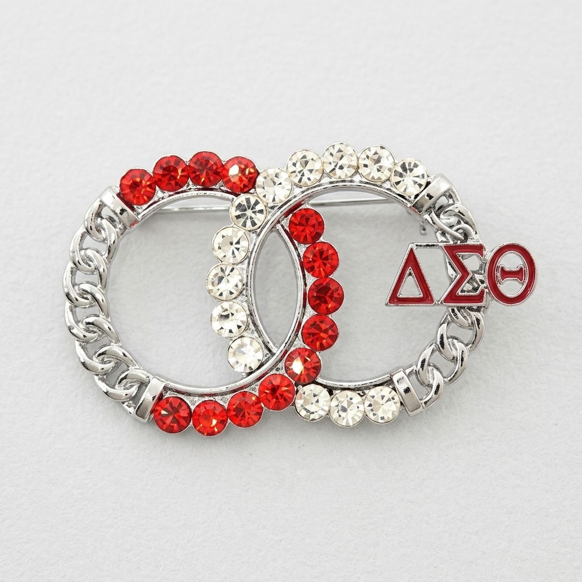 Delta Sigma Theta Circles Rhinestone Brooch