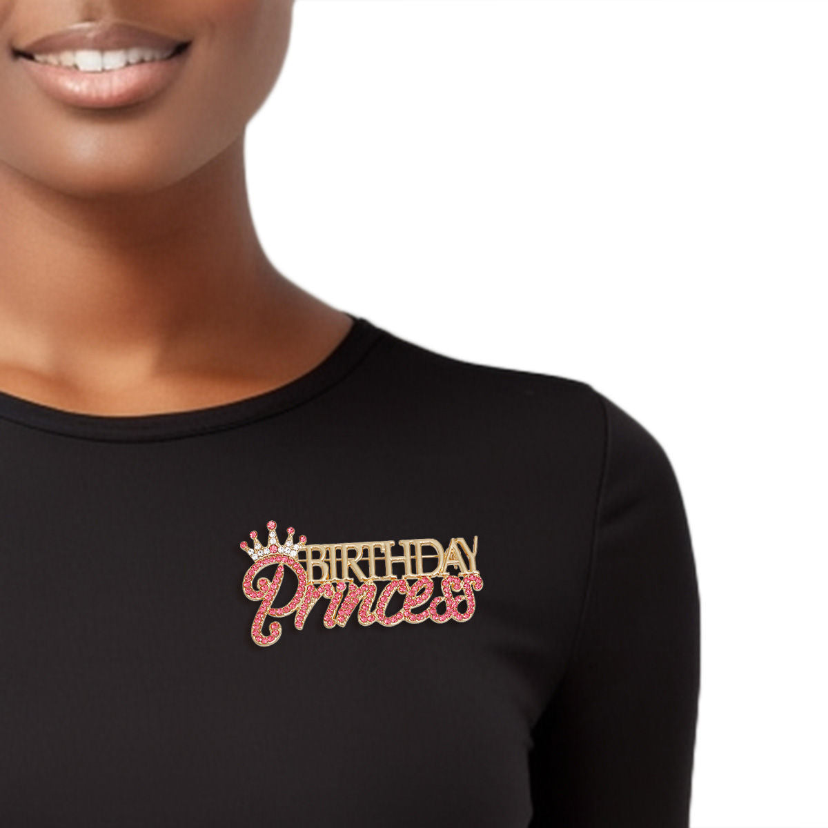 Brooch Pink Birthday Princess Pin for Women - Premium Wholesale Jewelry from Pinktown - Just $12! Shop now at chiquestyles