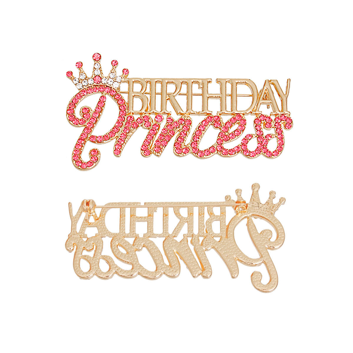 Brooch Pink Birthday Princess Pin for Women - Premium Wholesale Jewelry from Pinktown - Just $12! Shop now at chiquestyles