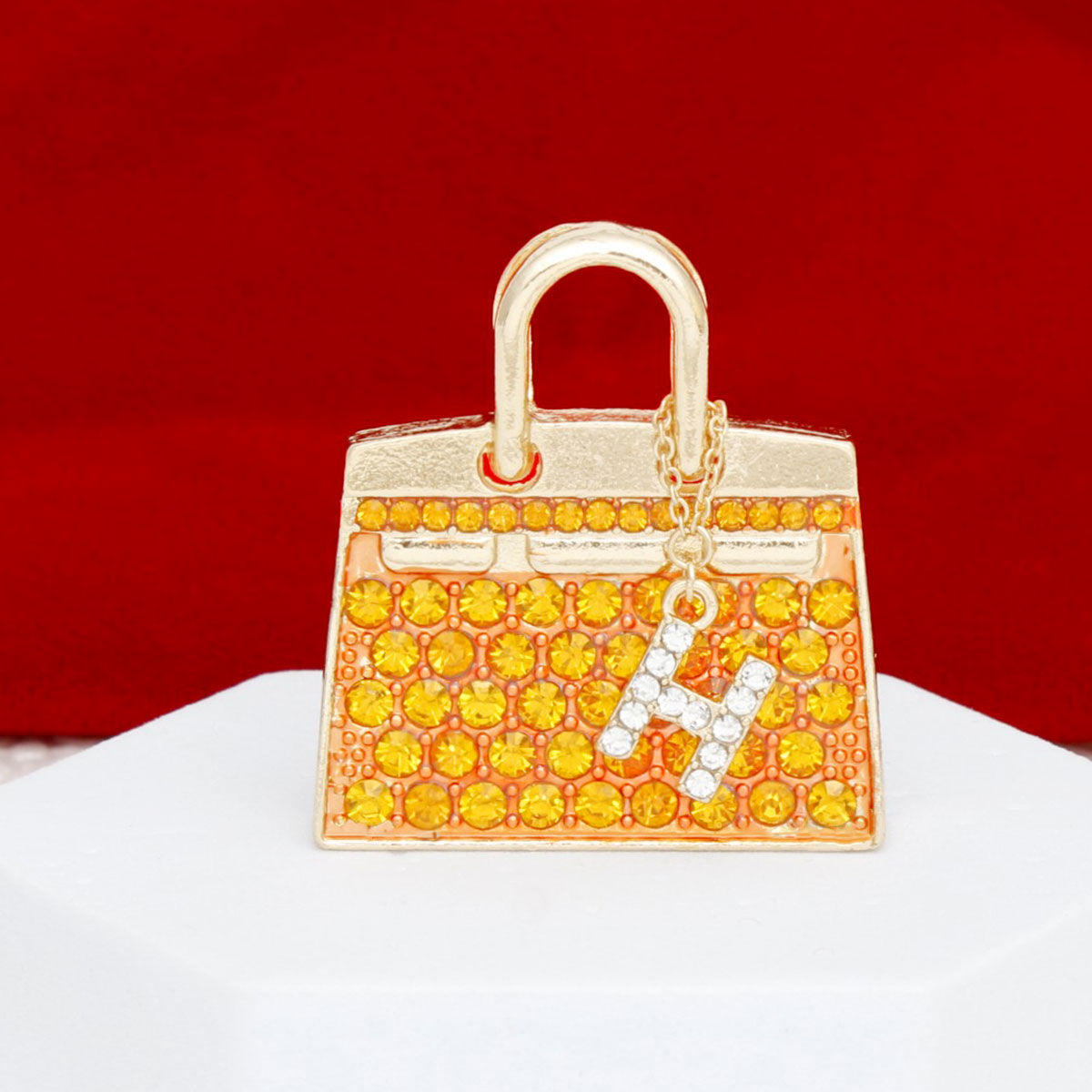 Brooch Topaz Mini Iconic Handbag Parisian Pin