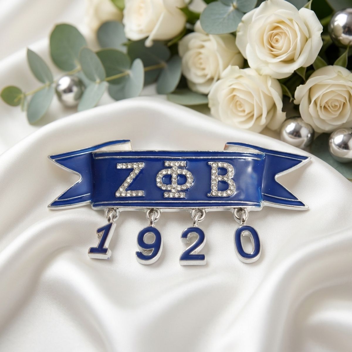 Zeta Phi Beta 1920 Banner Brooch Lapel Pin