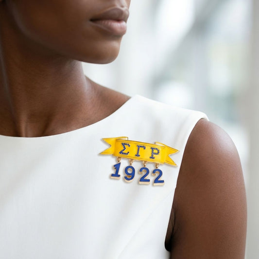 Sigma Gamma Rho 1922 Banner Brooch Lapel Pin
