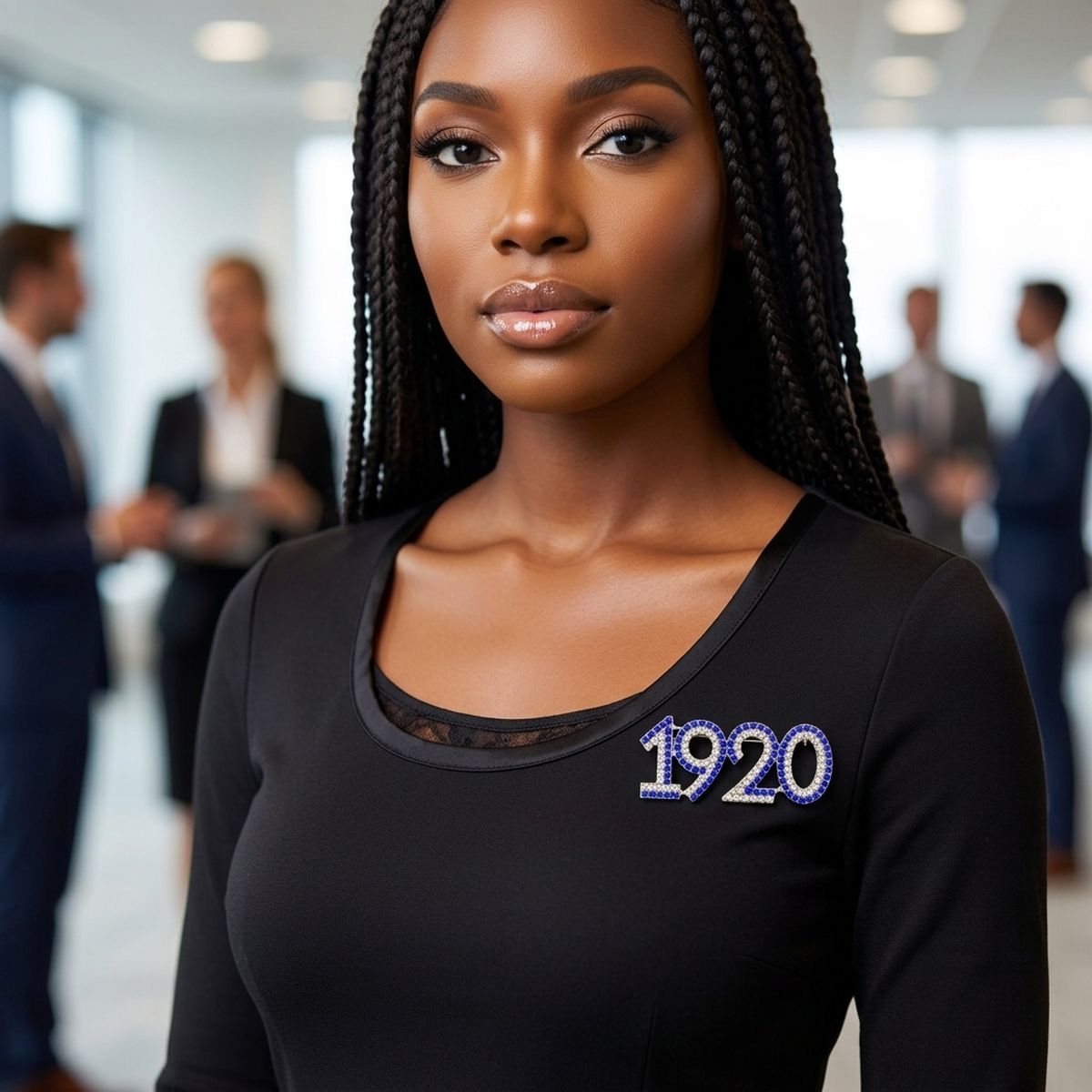Zeta Phi Beta 1920 Rhinestone Brooch Pin