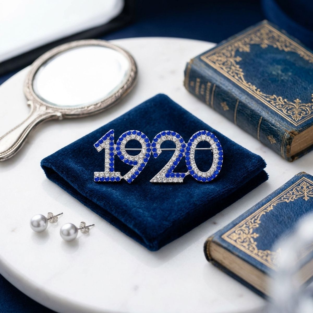 Zeta Phi Beta 1920 Rhinestone Brooch Pin
