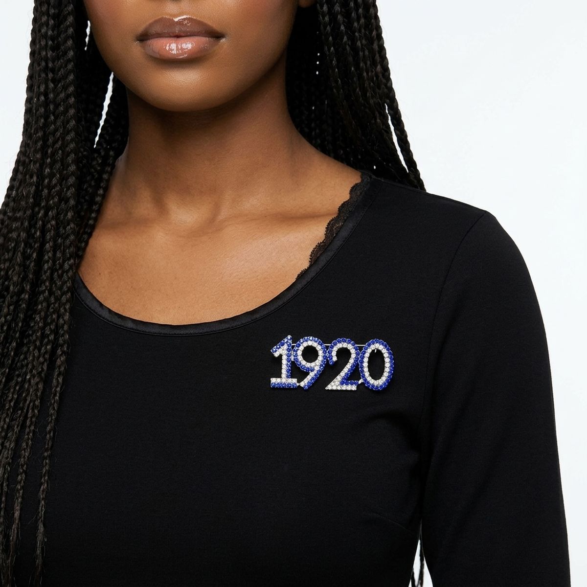 Zeta Phi Beta 1920 Rhinestone Brooch Pin