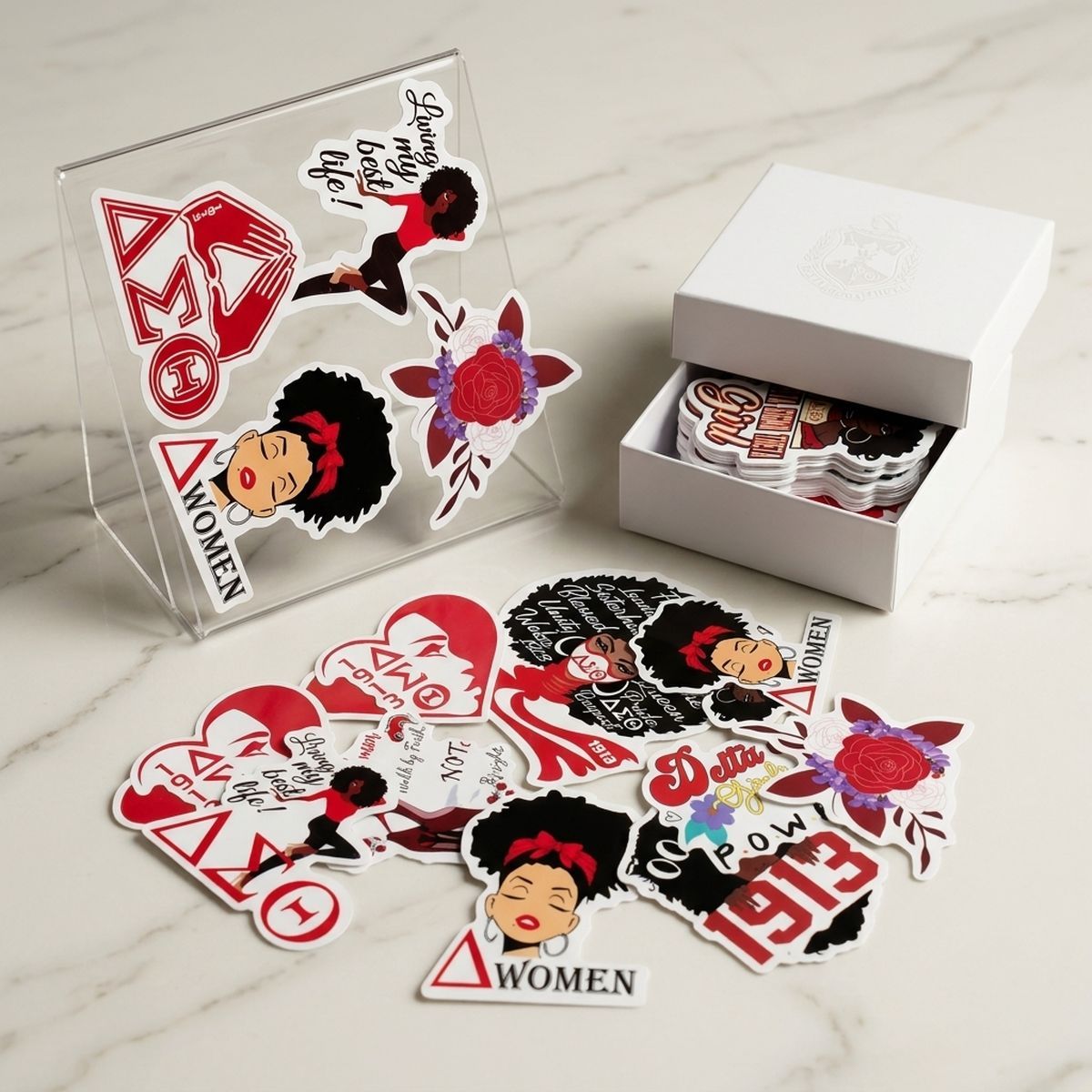 Delta Sigma Theta 60 Piece Sticker Set