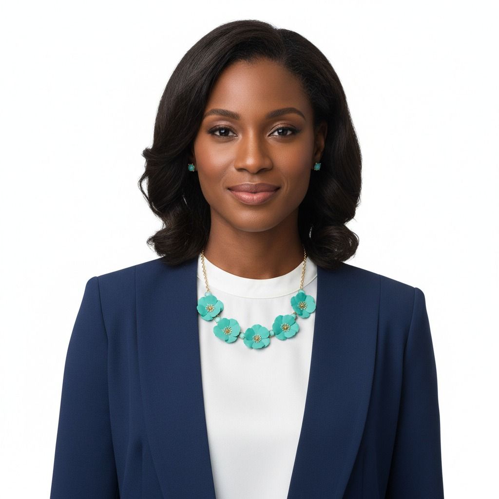 Mint Flower Necklace Set