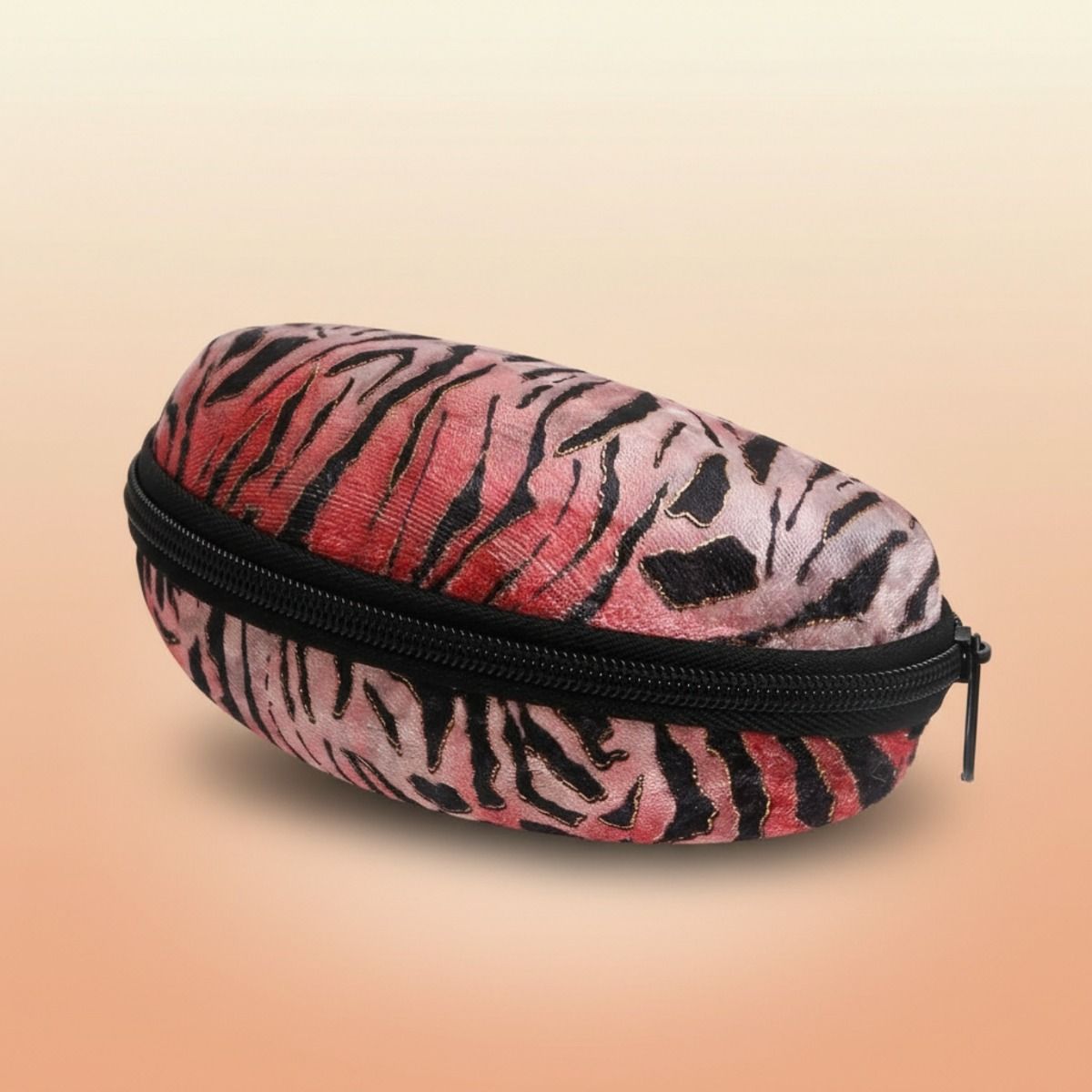 Pink Tiger Stripe Fur Sunglass Case