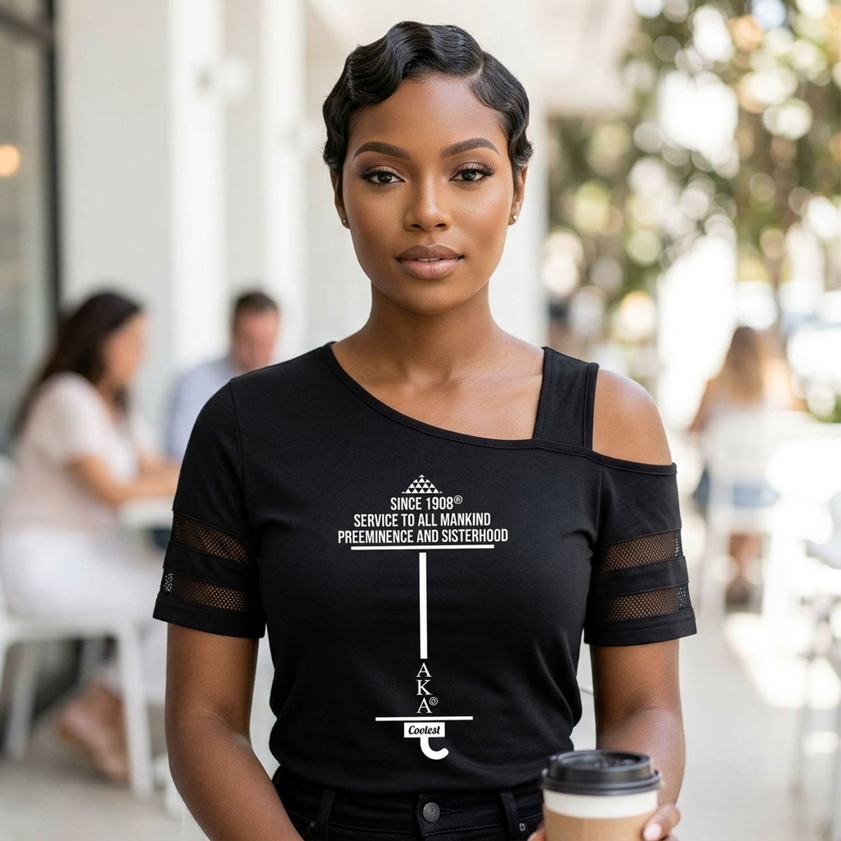 XLarge AKA Black Cold Shoulder Cutout Athletic Top