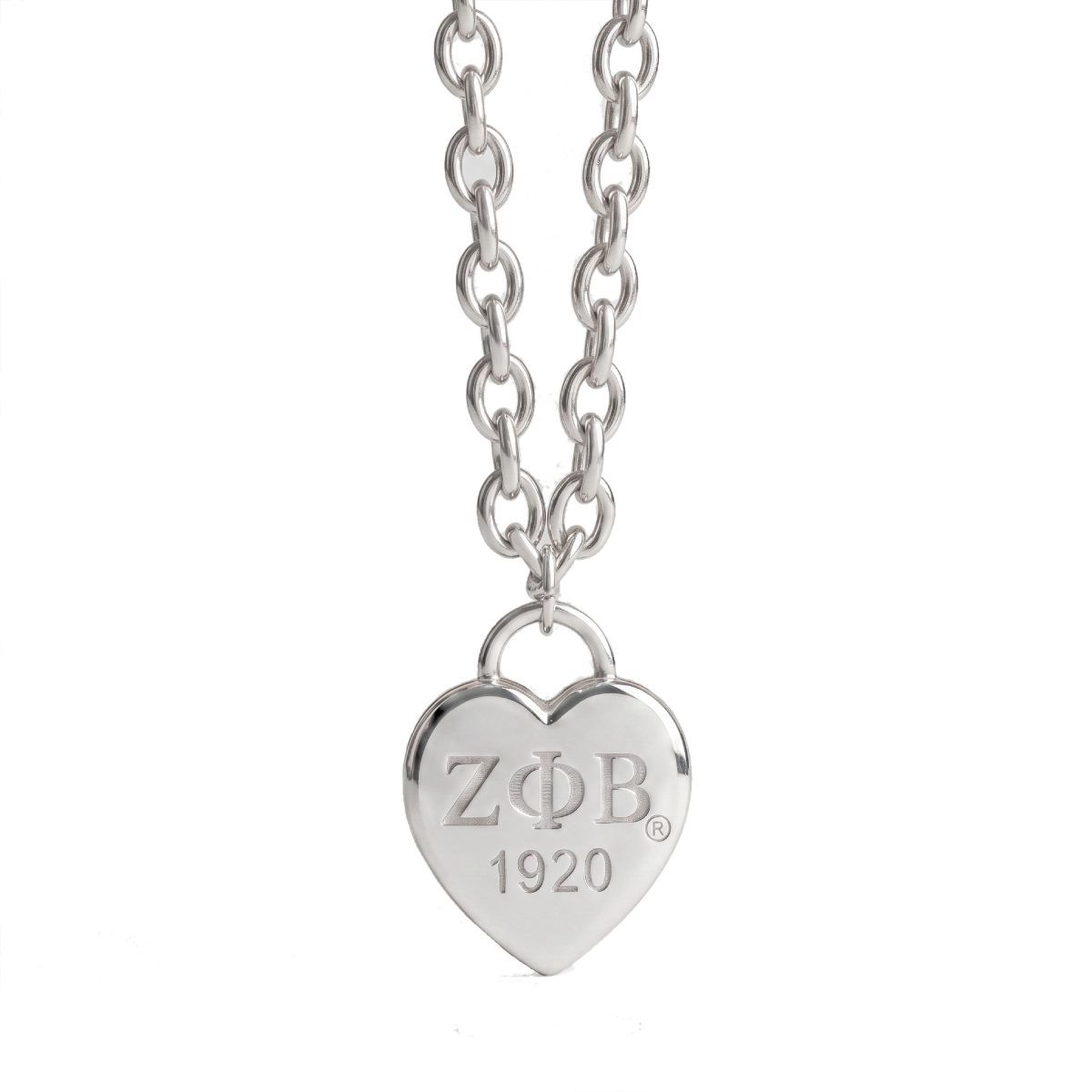 ZPB Silver 1920 Legacy Heart Lock Chain Necklace