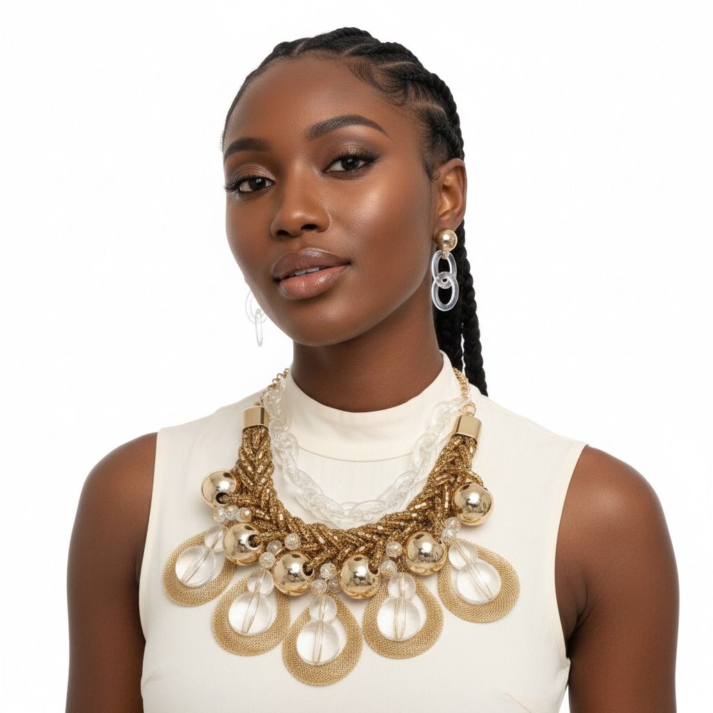 Dazzling Gold Teardrop Cascade Ensemble