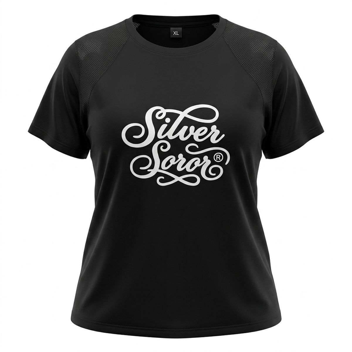 AKA XLarge Silver Soror Black Athletic Tee