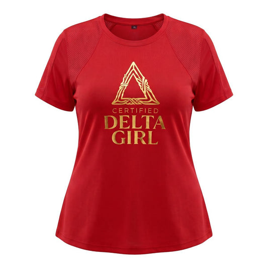 DST Certified XLarge Delta Girl Red Athletic Tee