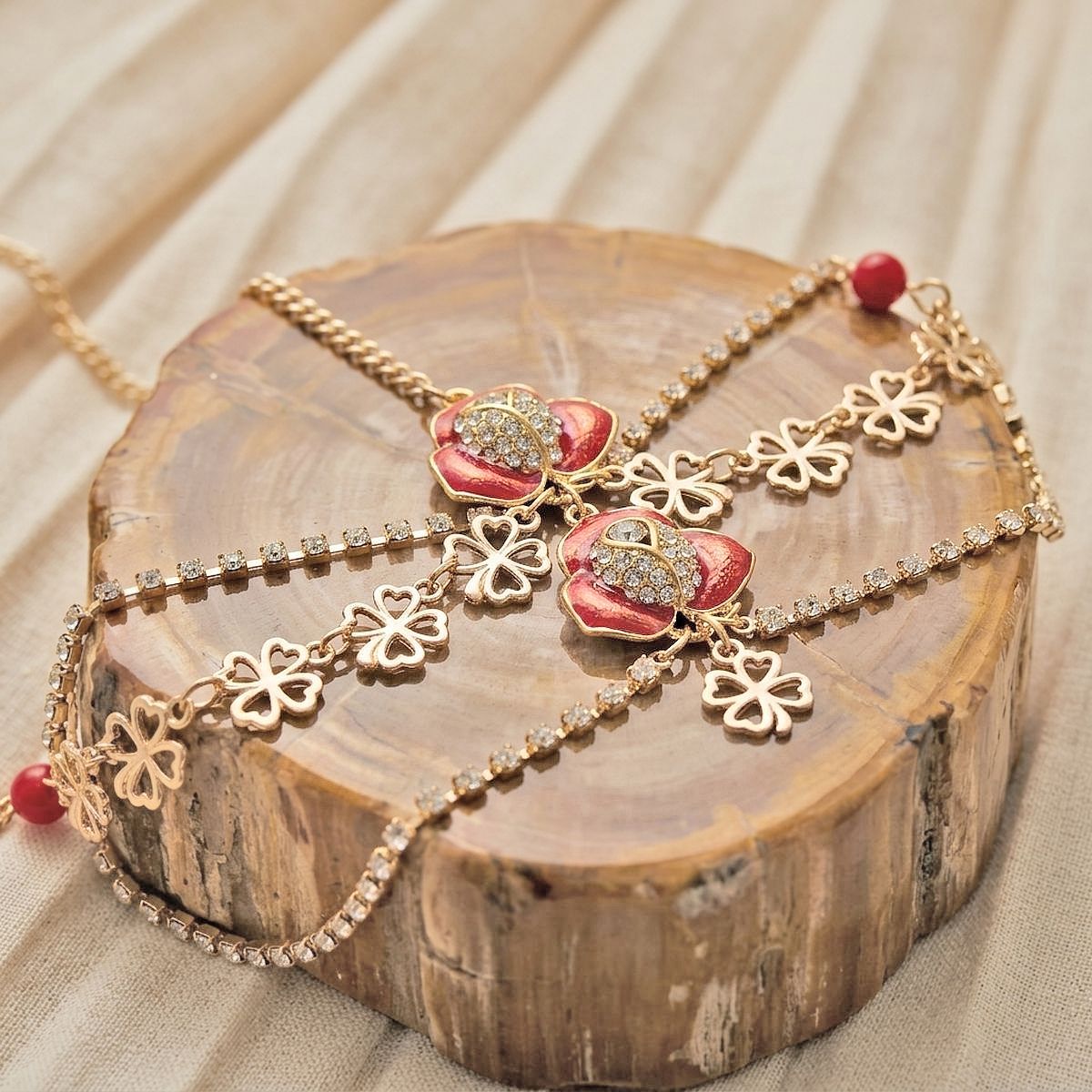 Coachella Crystal Flower Head Chain
